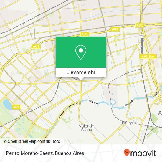 Mapa de Perito Moreno-Sáenz