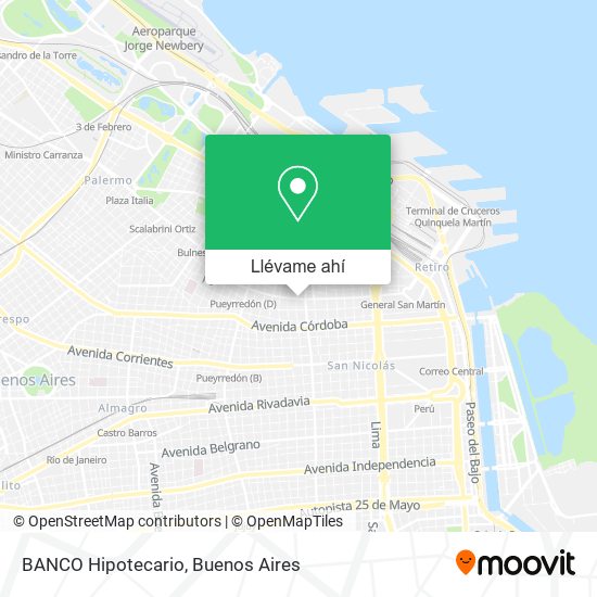 Mapa de BANCO Hipotecario