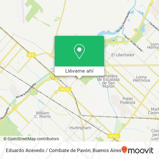 Mapa de Eduardo Acevedo / Combate de Pavón