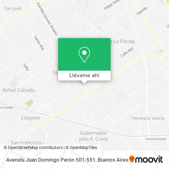 Mapa de Avenida Juan Domingo Perón 501-551