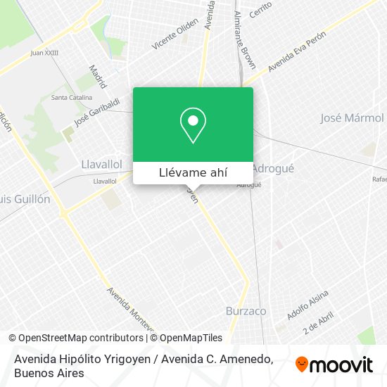 Mapa de Avenida Hipólito Yrigoyen / Avenida C. Amenedo