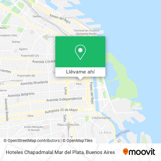 Mapa de Hoteles Chapadmalal Mar del Plata