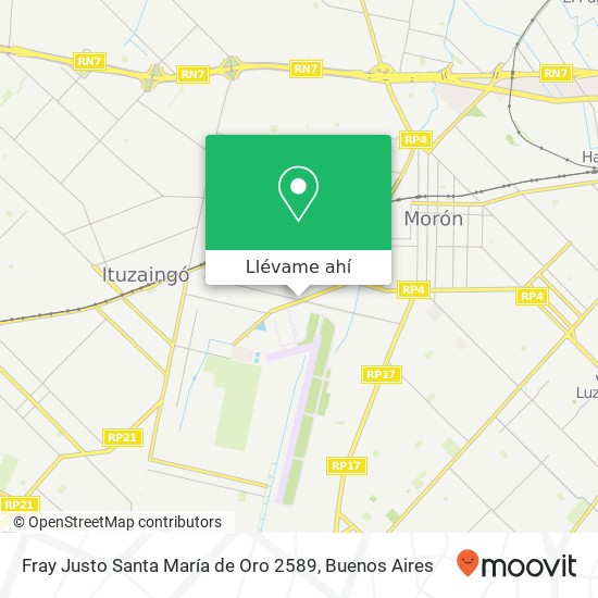 Mapa de Fray Justo Santa María de Oro 2589