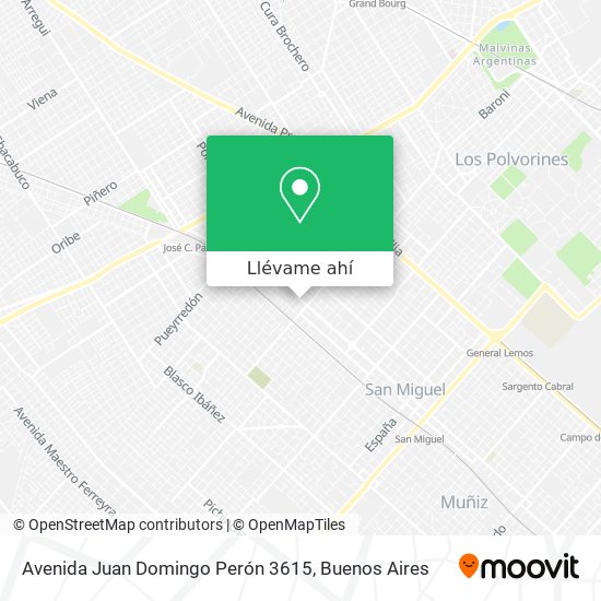 Mapa de Avenida Juan Domingo Perón 3615
