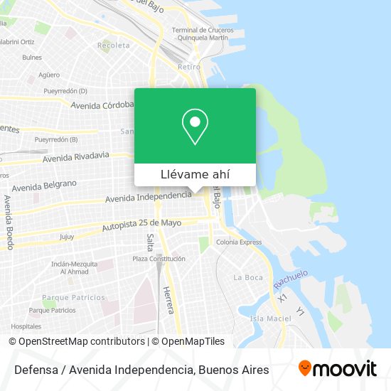 Mapa de Defensa / Avenida Independencia