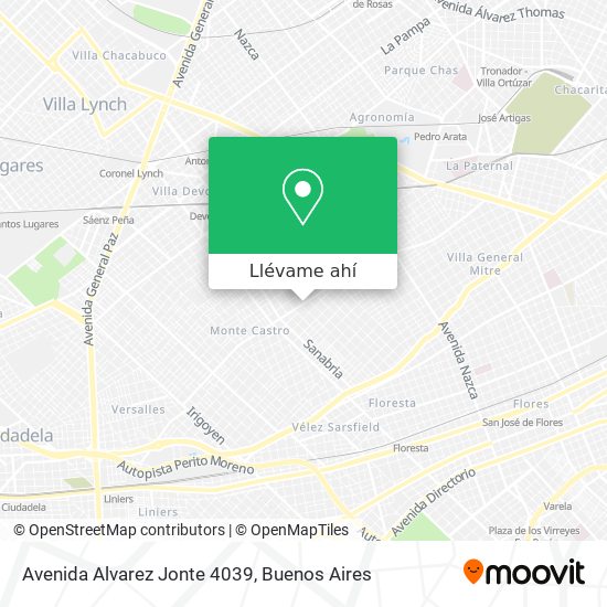 Mapa de Avenida Alvarez Jonte 4039