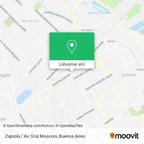 Mapa de Zapiola / Av. Gral Mosconi