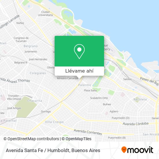 Mapa de Avenida Santa Fe / Humboldt