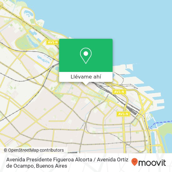 Mapa de Avenida Presidente Figueroa Alcorta / Avenida Ortíz de Ocampo