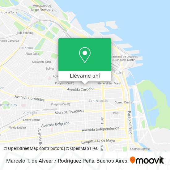 Mapa de Marcelo T. de Alvear / Rodríguez Peña