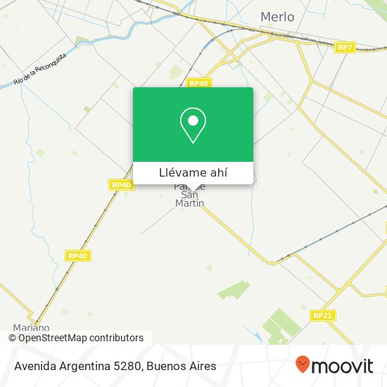 Mapa de Avenida Argentina 5280