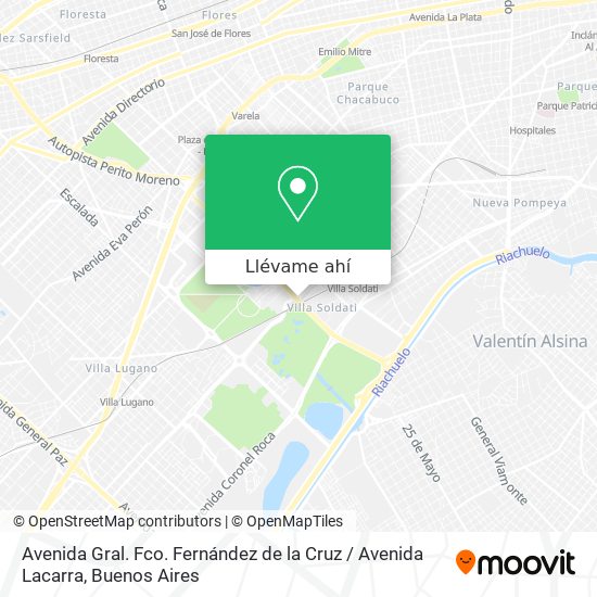 Mapa de Avenida Gral. Fco. Fernández de la Cruz / Avenida Lacarra
