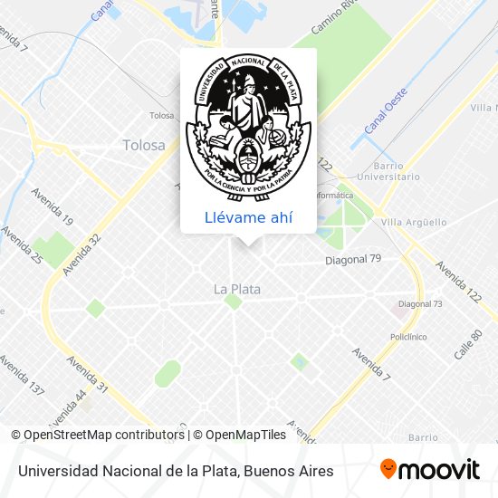 Mapa de Universidad Nacional de la Plata