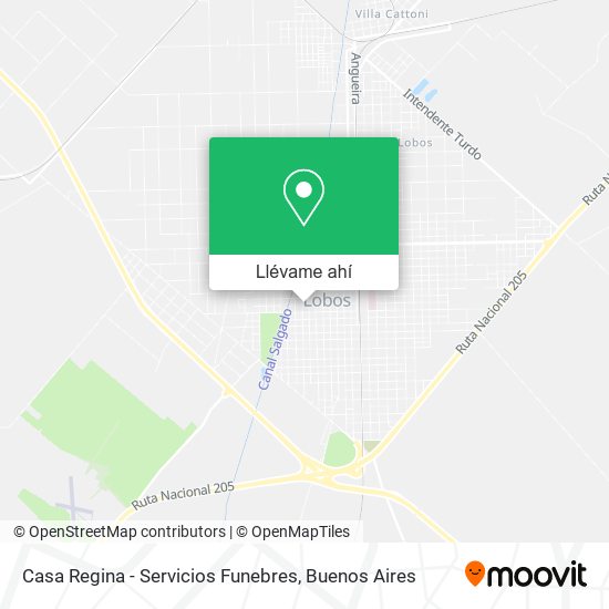 Mapa de Casa Regina - Servicios Funebres