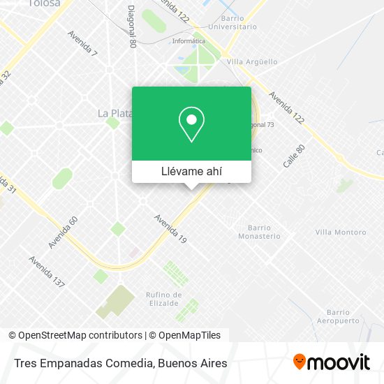 Mapa de Tres Empanadas Comedia