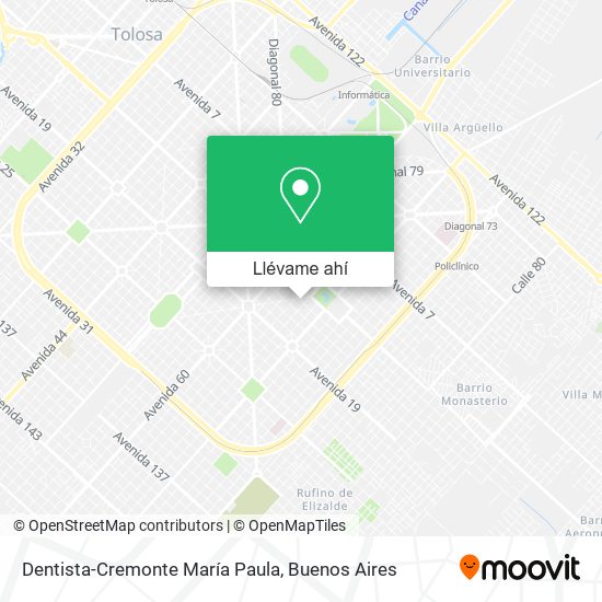 Mapa de Dentista-Cremonte María Paula