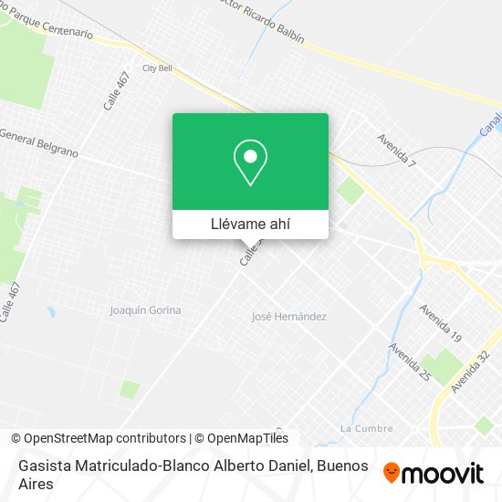 Mapa de Gasista Matriculado-Blanco Alberto Daniel