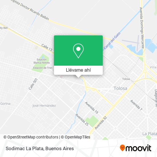 Mapa de Sodimac La Plata