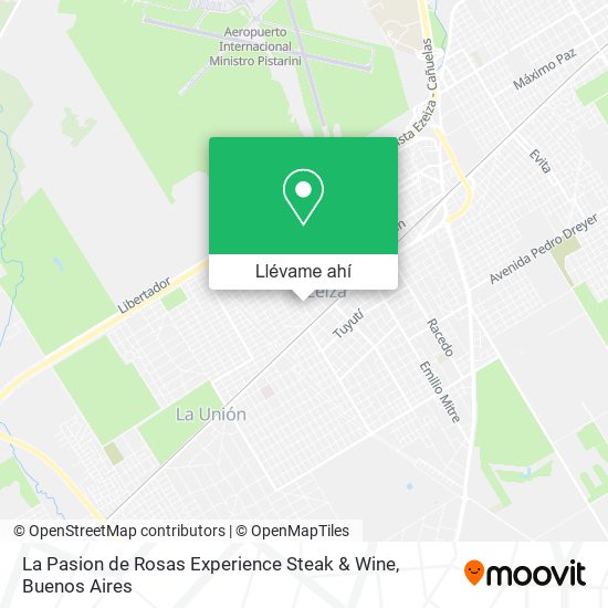 Mapa de La Pasion de Rosas Experience Steak & Wine