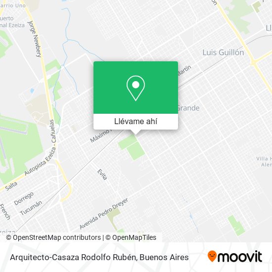 Mapa de Arquitecto-Casaza Rodolfo Rubén