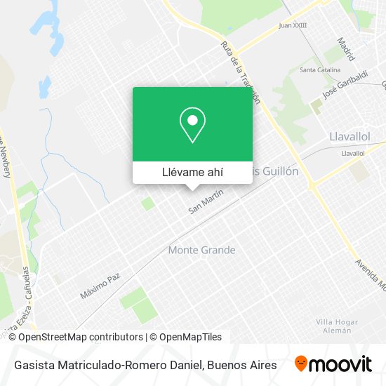 Mapa de Gasista Matriculado-Romero Daniel