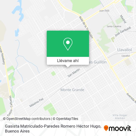 Mapa de Gasista Matriculado-Paredes Romero Héctor Hugo
