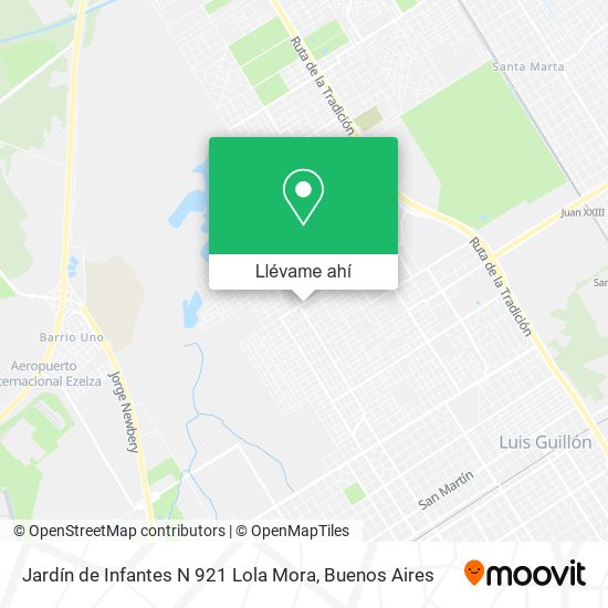 Mapa de Jardín de Infantes N 921 Lola Mora