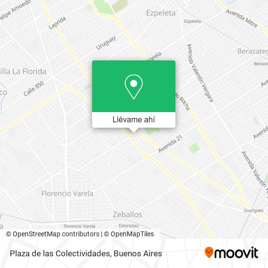 Mapa de Plaza de las Colectividades