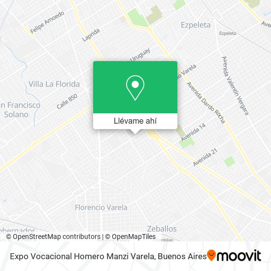 Mapa de Expo Vocacional Homero Manzi Varela