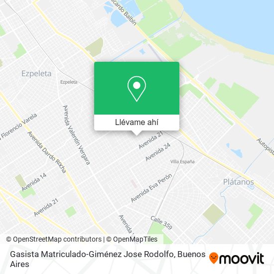 Mapa de Gasista Matriculado-Giménez Jose Rodolfo