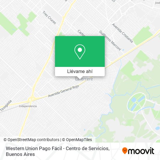 Mapa de Western Union Pago Fácil - Centro de Servicios