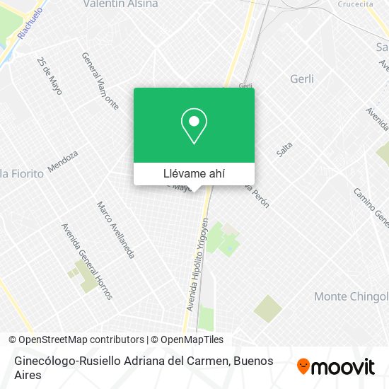 Mapa de Ginecólogo-Rusiello Adriana del Carmen