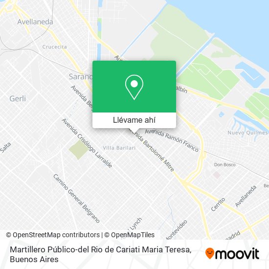 Mapa de Martillero Público-del Rio de Cariati Maria Teresa