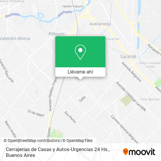 Mapa de Cerrajerías de Casas y Autos-Urgencias 24 Hs.