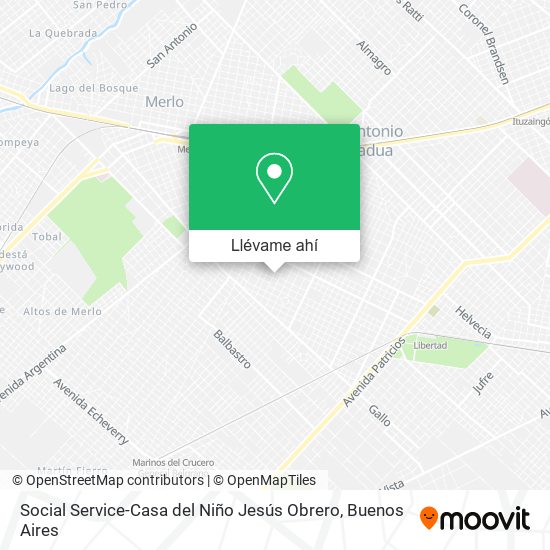 Mapa de Social Service-Casa del Niño Jesús Obrero