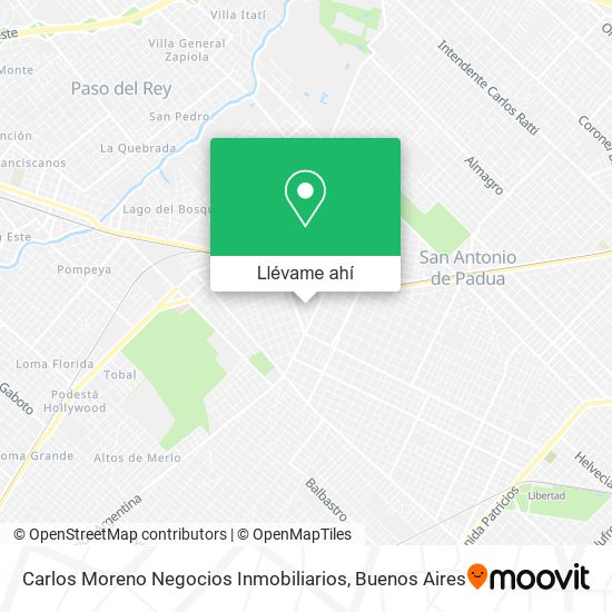 Mapa de Carlos Moreno Negocios Inmobiliarios