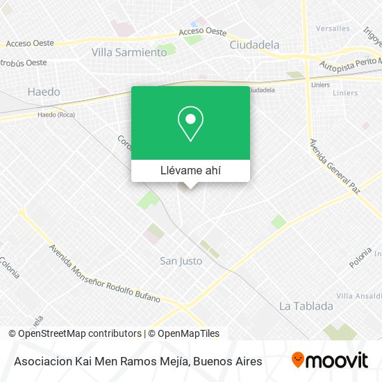 Mapa de Asociacion Kai Men Ramos Mejía