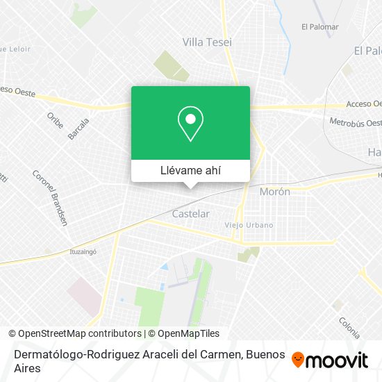 Mapa de Dermatólogo-Rodriguez Araceli del Carmen