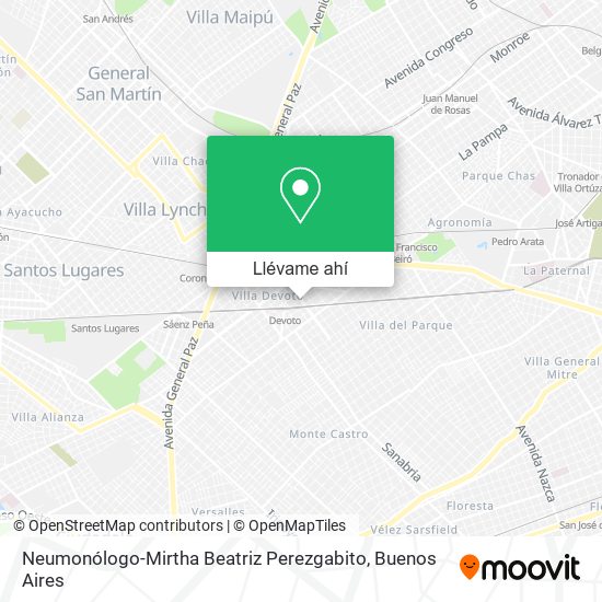 Mapa de Neumonólogo-Mirtha Beatriz Perezgabito