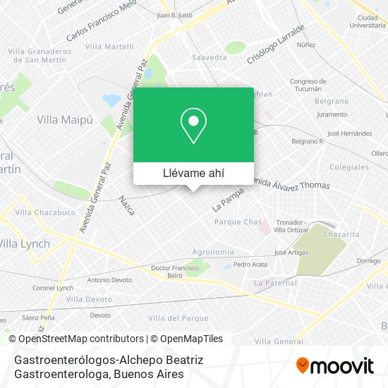 Mapa de Gastroenterólogos-Alchepo Beatriz Gastroenterologa