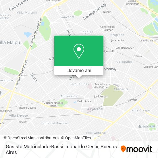 Mapa de Gasista Matriculado-Bassi Leonardo César