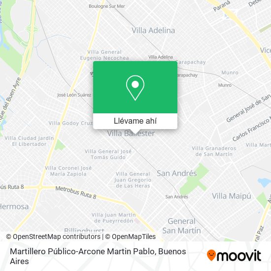 Mapa de Martillero Público-Arcone Martin Pablo
