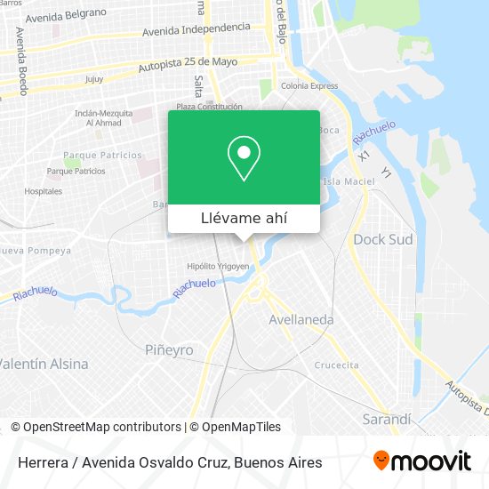 Mapa de Herrera / Avenida Osvaldo Cruz