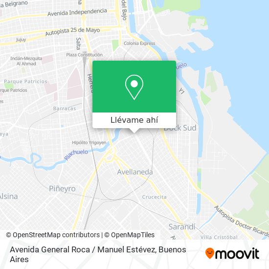 Mapa de Avenida General Roca / Manuel Estévez