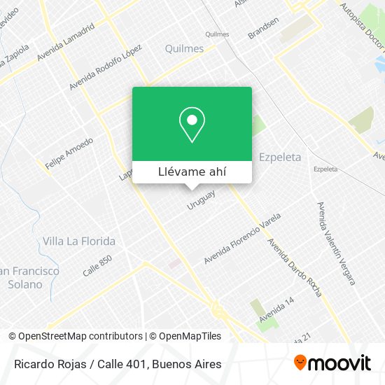 Mapa de Ricardo Rojas / Calle 401