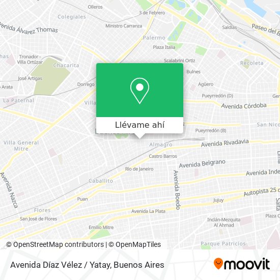 Mapa de Avenida Díaz Vélez / Yatay