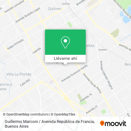 Mapa de Guillermo Marconi / Avenida República de Francia