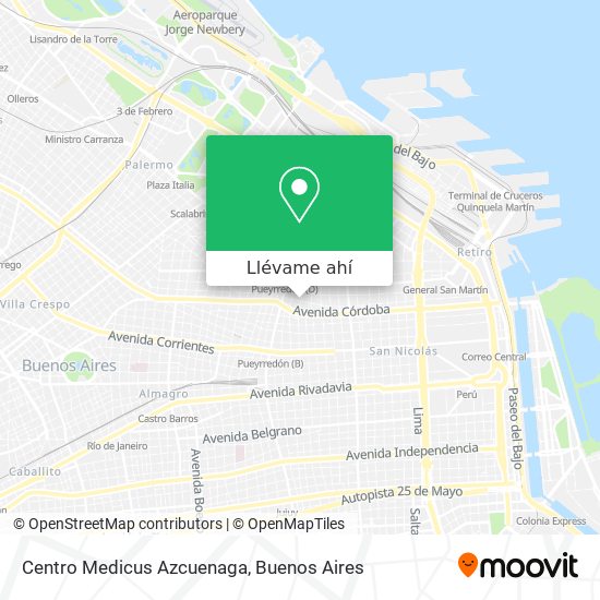 Mapa de Centro Medicus Azcuenaga