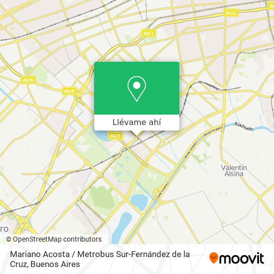 Mapa de Mariano Acosta / Metrobus Sur-Fernández de la Cruz