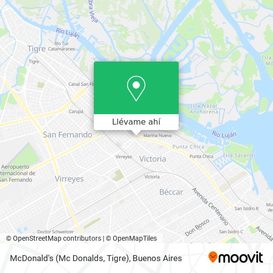 Mapa de McDonald's (Mc Donalds, Tigre)